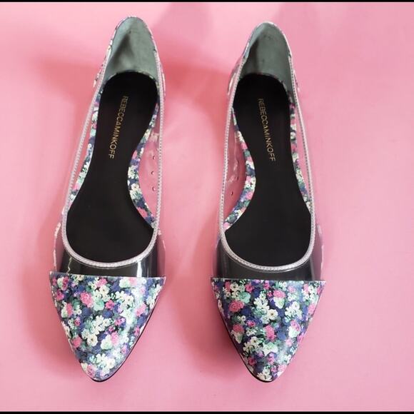 NWT Rebecca Minkoff Leather Floral Flat - Picture 2 of 5